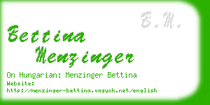 bettina menzinger business card